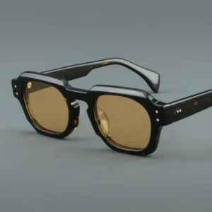 Custom High End Acetate Fiber Plate Retro European American Fashion Square Sunglasses For Men Women