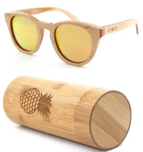 Custom Laser Free logo Eco-friendly Handcrafted Wooden Bamboo Sunglasses Holz Brille