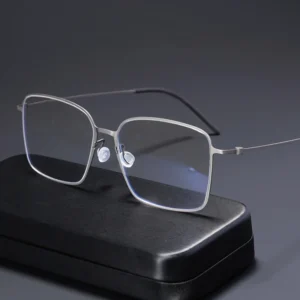 Custom Lenses Titanium IP Men’s Designer Square Eyewear Spectacle Optical Glasses Prescription Eyeglasses Frames for All Face