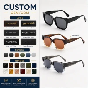 Custom Logo Acetate Sunglasses Polarized UV400 OEM ODM Handmade Cellulose Acetate Frame Private Label Manufacturer