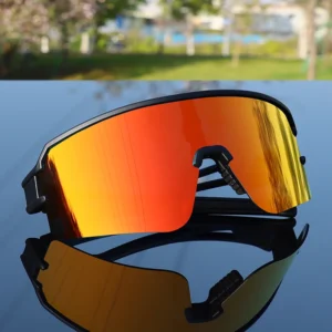 Custom Logo Big Frame Sports Sunglasses TR90 Polarized Lenses Mountain Bike Riding Eyewear Outdoor Cycling Running Glasses