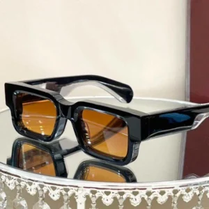Custom Logo Black Men Women Luxury Thick Square Nylon Lens High Quality UV400 Polarized Acetate Sunglasses