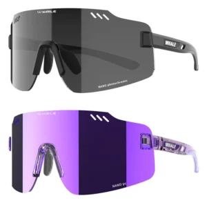 Custom Logo Cycling Glasses UV400 Sunglasses Lightweight Rimless Sports Glasses for Cycling & Running