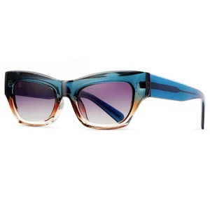 Custom Logo Fashion Small Frame TR90 Polarized Sun Glasses UV400 Cat Eye Acetate Sunglasses Women