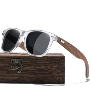 Custom Logo Handmade Bamboo Wooden Sunglasses Men Classic Vintage Polarized Sun Glasses Natural Shades Brand Design Sunglasses