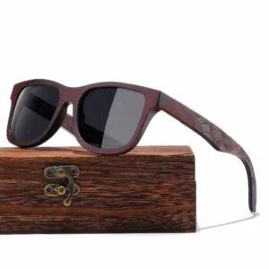 Custom Logo Handmade Natural Bamboo Wooden Sunglasses Polarized Mirror Coating Lenses