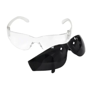 Custom Logo Industrial Safety Goggles Z87 Work Glasses Clear Frame Tinted Lens EN 166 Compliance Heat Wave Safety Eyewear