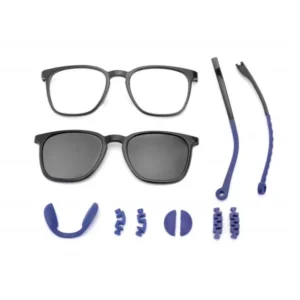 Custom Logo Kids Clip on Eyeglasses Flexible Detachable Optical Frames TR90 with Magnetic Sun Shades