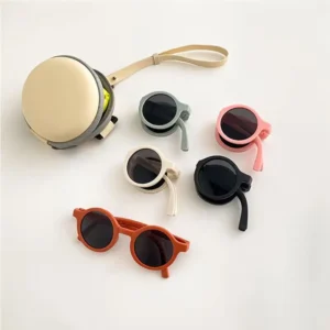 Custom Logo Kids Sunglasses Outdoor Flower Foldable Sunglasses Cute Kids Sunglass Colorful Toddler Plastic Sunglass