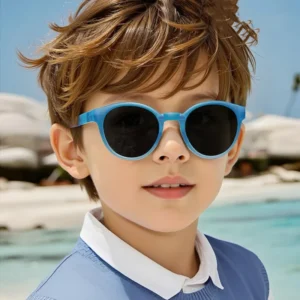 Custom Logo Kids Sunglasses Youth Baseball Sun Glasses Lightweight Frame UV400 Sports Cycling Shades for Boys Girls