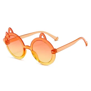 Custom Logo Latest Modern Baby UV400 Kids Sunglasses Round Ear Shape Children Sun Glasses Party Shades