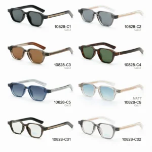 Custom Logo Luxury Crystal Clear Transparent Square Frame Premium Quality UV400 Unisex Sunglasses