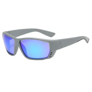 Custom Logo Men’s Sport Sunglasses Polarized Lens Transparent Smoke Lenses Hiking UV Protection Windproof Cycling Fashionable