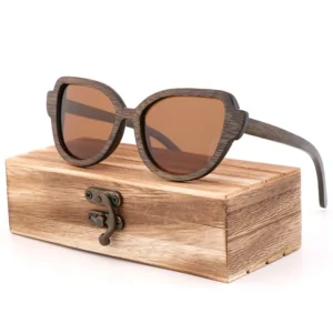 Custom Logo Natural Wood Glasses Handmade Bamboo Sunglasses for Men Women