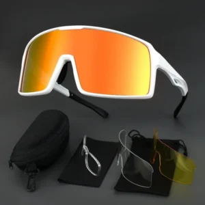 Custom Logo OEM Big Frame TR 90 Sport Glasses Mountain Bike Sunglasses Outdoor Sport Cycling Running Glasses
