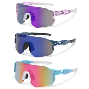 Custom Logo OEM Sports Sunglasses CE UV400 PC Frame UV Protection Lenses Outdoor Protects Eyes Cycling Running Glasses