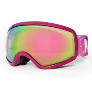 Custom Logo OTG Design Spherical Ski Goggles Anti Fog OEM Skiing Mask Glasses Kids Sports Snow Goggles