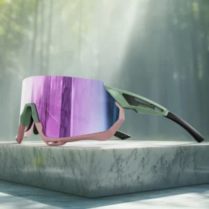 Custom Logo Outdoor Sports Road Bike TR90 Frame UV400 Windproof Cycling Sunglasses for Men Women