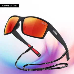 Custom Logo Outdoor Sports Sunglasses Colorful PC Frame Fishing Cycling Running Racing Fashionable Polarized Driving Sun Glasses