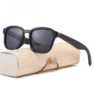 Custom Logo PC Frame Wooden Polarized Sunglasses Sustainable Handcrafted Wood Sunglasses for Driving