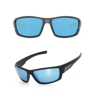 Custom Logo Polarized Glass Lens Sunglasses UV400 TR90 Rectangle Frame Lightweight Comfortable Unisex for Outdoor Activities