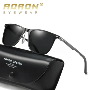 Custom Logo Premium Fashion Square UV400 CE Metal Polarized Men Sunglasses Aluminium Magnesium 8298