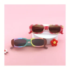 Custom Logo Retro Kids Sunglasses UV400 Full Rim Small Frame Lightweight Durable Comfortable PC Fashion Children