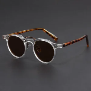 Custom Logo Retro Men Women Small Frame Sun Glasses UV400 Shades CP Pin Round Punk Sunglasses