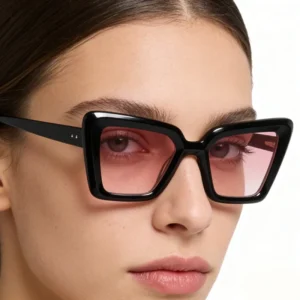 Custom Logo Retro Round Acetate Sunglasses Transparent Frame Trendy Tinted Lens UV400 Sun Glasses for Women Men