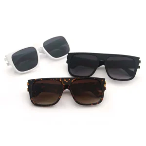 Custom Logo Retro Sunglasses Plastic Square Shades Big Frame Oversize Sunglasses