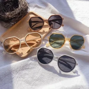 Custom Logo Round Oversized Plastic Frame Sunglasses for Women and Men Trendy Candy Colorful Sun Glasses