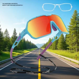 Custom Logo Running Glasses UV400 Sports Sunglasses Mountain Bike Riding Road Sports Sunglasses Polarized