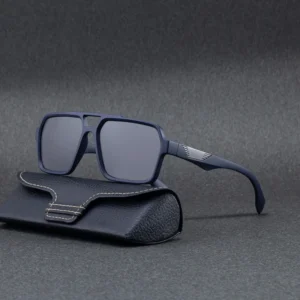 Custom Logo Square Double Bridge Polarized Fishing Driving UV400 Shades Sunglasses for Men