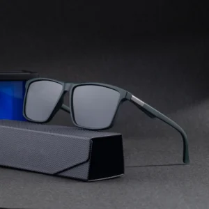 Custom Logo Square Polarized Fishing Driving UV400 Protection Sunglasses for Men