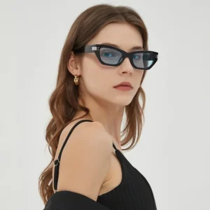 Custom Logo Square Women Men Sunglasses Rivet Sunglasses