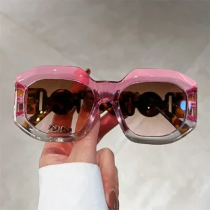 Custom Logo Streetwear Plastic Sunglasses One Piece Thick Frame Sun Glasses Luxury Square Shades