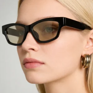 Custom Logo Sunglasses Premium Shades Women Designer Black Brand Cat Eye Luxury Lunettes De Soleil for Men Women
