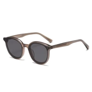 Custom Logo TR90 Full Rim Frame Sunglasses PC Polarized Lens Classic Retro Transparent Color UV400 Protection for Men Women