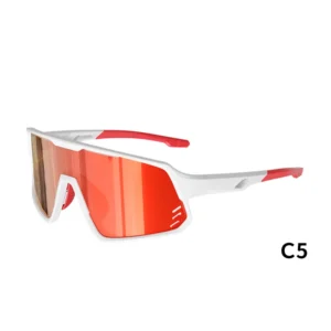 Custom Logo TR90 Large Frame Sports Cycling Sunglasses Light Weight UV400 Outdoor Baseball Mountain Bike Luxury Children Orange