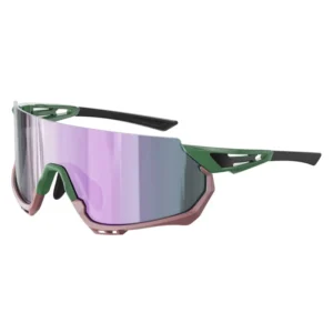 Custom Logo TR90 PC Sports Sunglasses UV400 Semi-Rimless Frame Mirrored Cycling Glasses Adjustable Nose Pads Waterproof