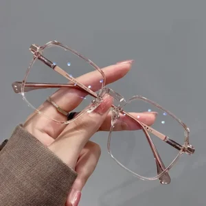 Custom Logo Tr90 Anti Blue Light Computer Reading Glasses Eyeglasses Frames Square Optical Photochromic Glass