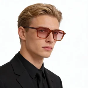 Custom Logo Unisex Luxury Polarized Square UV400 Light Weight Anti Radiation Night Vision Full Rim Acetate Sunglasses