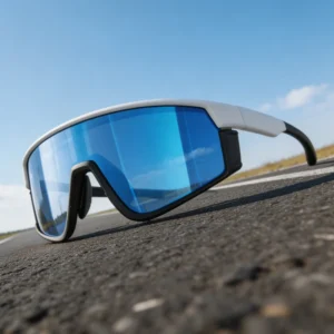 Custom Logo Unisex TR90 Large Frame Mirrored Lens UV400 Windproof Cycling Baseball Hiking Running Tennis Outdoor Sport