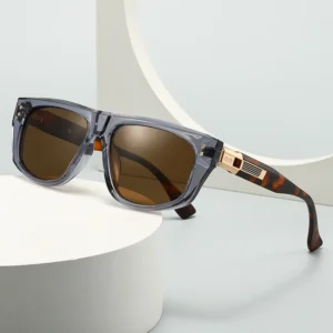 Custom Logo Vintage Unisex Big Frame Square Sun Glasses UV400 Shades Polygon Polarized Sunglasses for Men Women