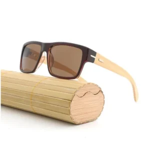 Custom Logo Wooden Bamboo Sunglasses Polarized with Custom Logo