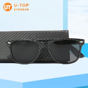 Custom New Designer Glasses Shades De Sol Custom Logo Sport Polarized with Carbon Fibre Pattern Sunglasses Men