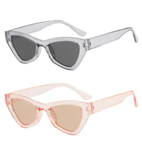 Custom New Fashion Small Vintage Style Plastic Frame Cat Eye Sunglasses Women Designer Sun Glasses Shades
