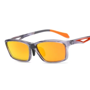 Custom QISHANG TS959 Unisex Super Light Full Frame Rectangle Prescription Sports Sunglasses White UV400 Photochromic Fashionable