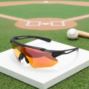 Custom Silicone Frame Polarized Sunglasses for Outdoor Activities Baseball & Pickleball HB-502