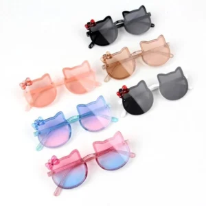 Custom Small Cat Shaped Sun Glasses Stylish Plastic Children’s Sunglasses